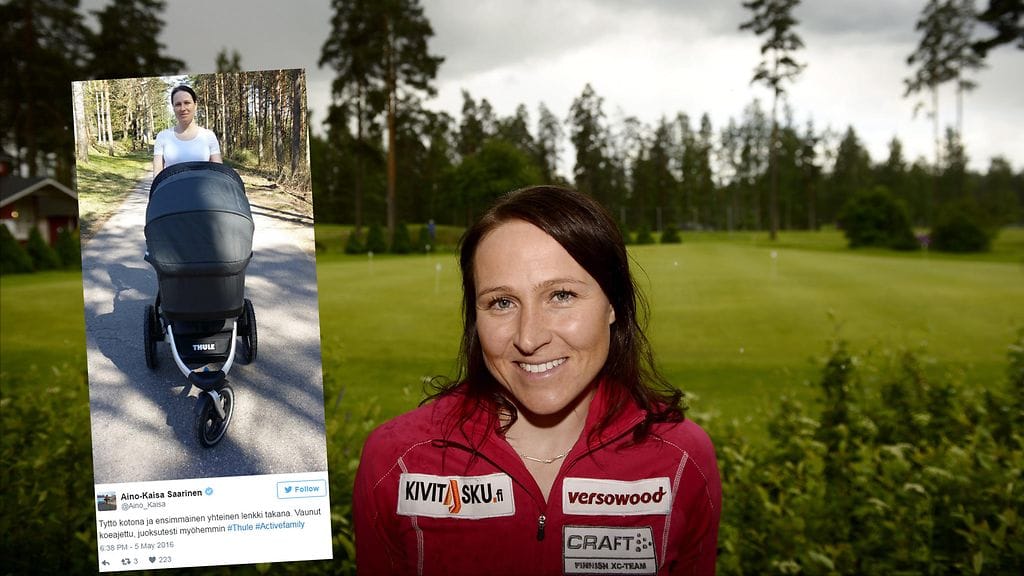 Lenkkikuva Aino-Kaisa Saarisen Twitteristä.