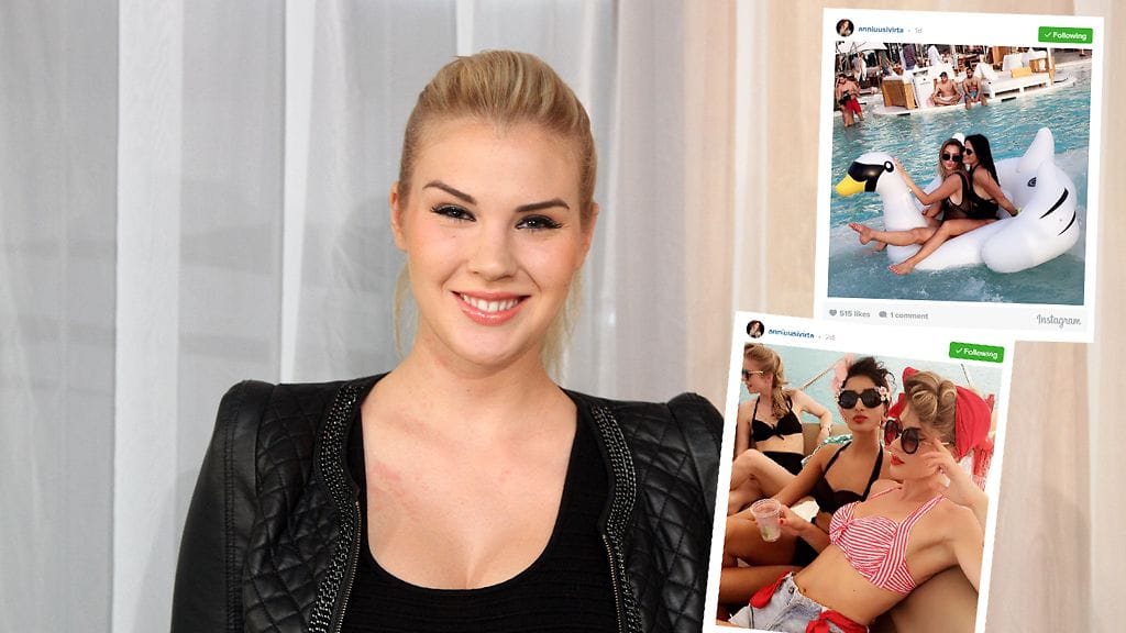 Anni Uusivirran synttärihumu alkoi jo ennakkoon. Pienet kuvat Uusivirran Instagramista.