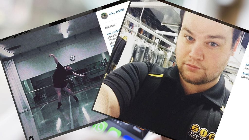 Erik Cavanaugh työskenteli vuosi sitten pesulassa, nyt hän on pizzaravintolan työntekijä – ja yksi sosiaalisen median tunnetuimmista tähdistä.