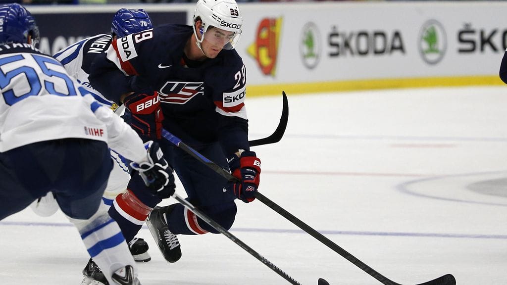 Brock Nelson tähditti USA:n MM-joukkuetta myös viime vuoden kisoissa.