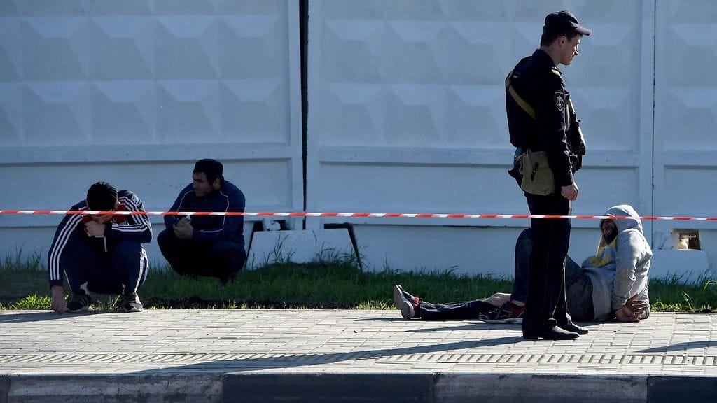 Hautausmaatappelusta kiinni otetut epäillyt odottivat kiinniottoa Moskovassa.