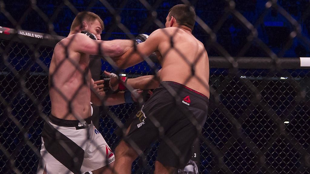 Stipe Miocic iski Fabricio Werdumin kanveesille.