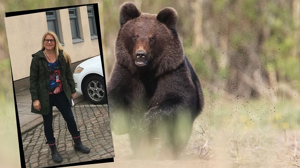 Raija Kantomaa karhujahdissa Haminassa.