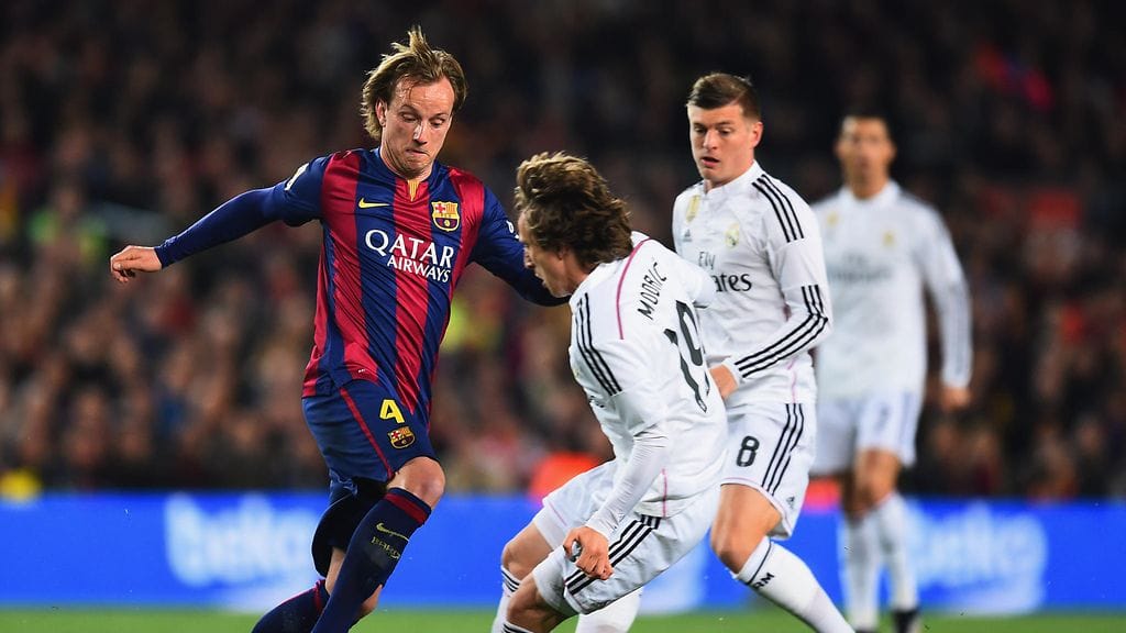 Barcelonan Ivan Rakitic ja Real Madridin Luka Modric tähdittävät Kroatian keskikenttää.