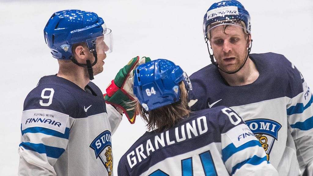 Mikko Koivu (vas.), Mikael Granlund ja Leo Komarov ovat potentiaalisia olympiapelaajia vuonna 2018.