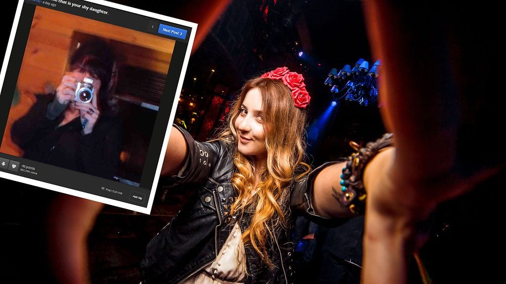 Karmiva yllätys kauhistutti naisen selfiessä.