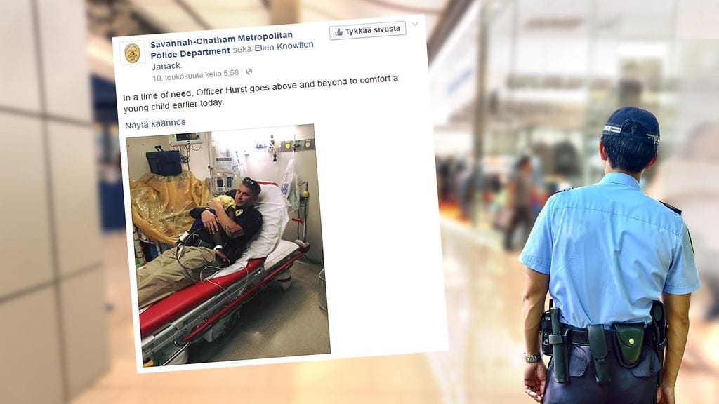 Yksinäistä poikaa lohduttamaan jäänyt poliisi ei pidä itseään sankarina.