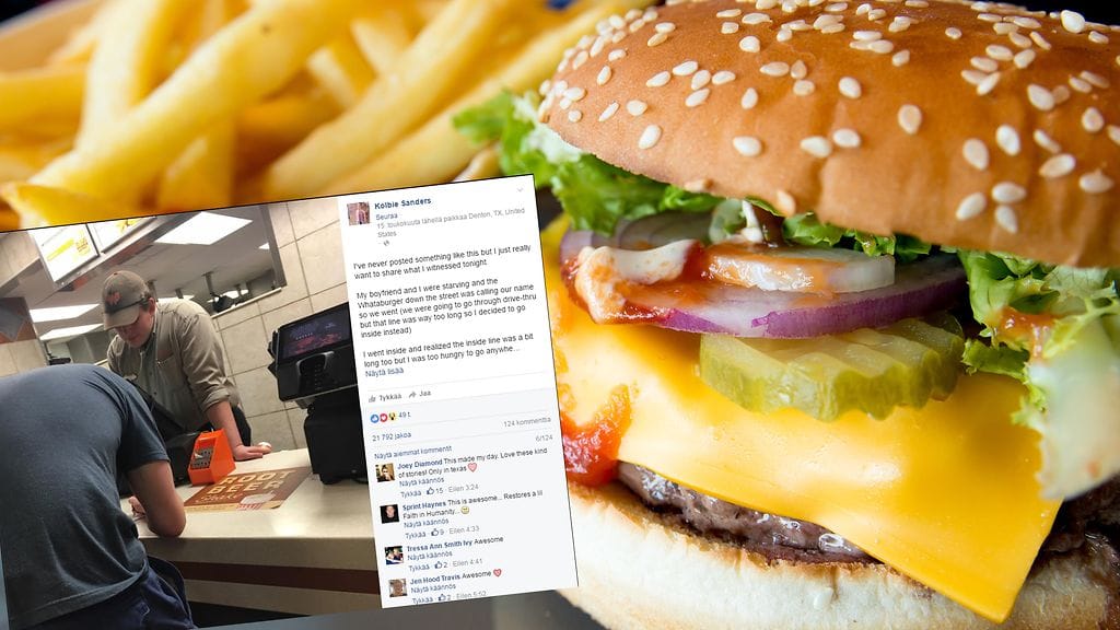 Asiakkaat kirjoittivat tilauksensa paperilapulle, jotta kuulovammainen Taylor Pope sai otettua tilaukset vastaan.