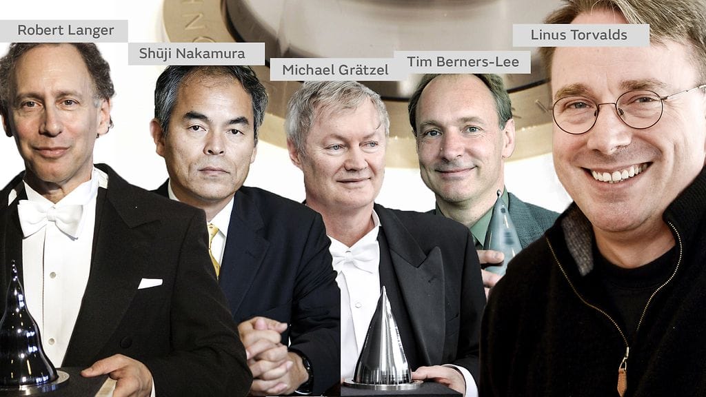 Millennium-teknologiapalkinnon voittajia vuosilta 2004–12.