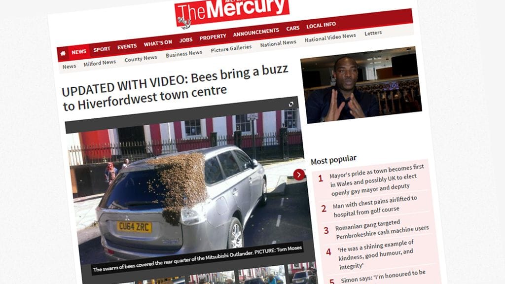 Kuvankaappaus The Mercury -lehden nettisivulta.