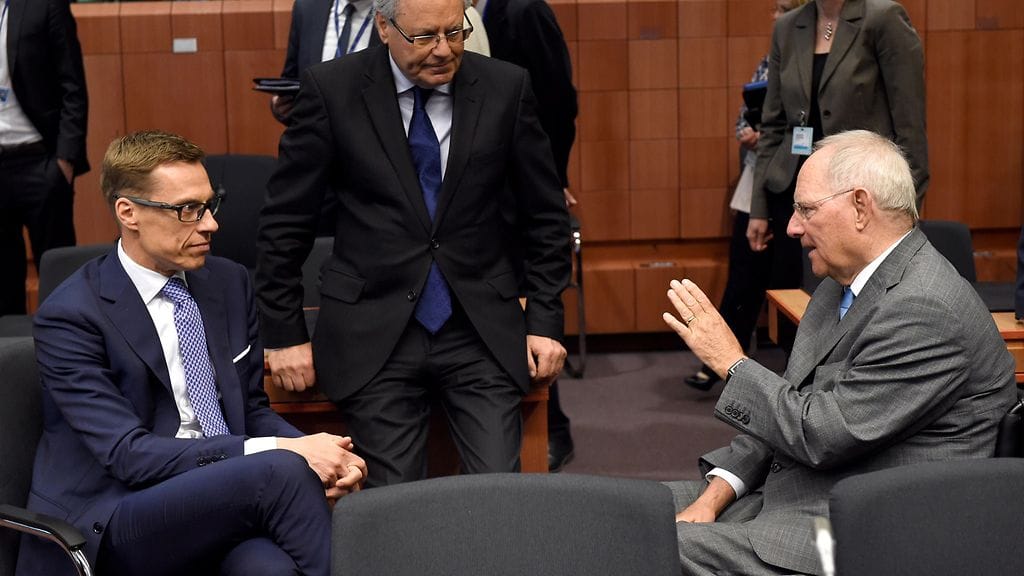 Valtiovarainministeri Alexander Stubb edusti Suomea euroryhmän kokouksessa.