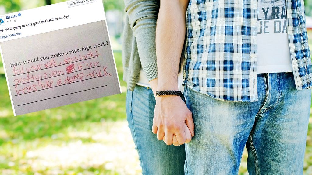 Eräällä lapsella oli nokkela vastaus avioliiton toimivuuden ylläpitämiseksi.