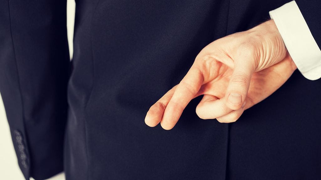 Hermostuneisuus ja epävarma käytös voivat paljastaa petturin.