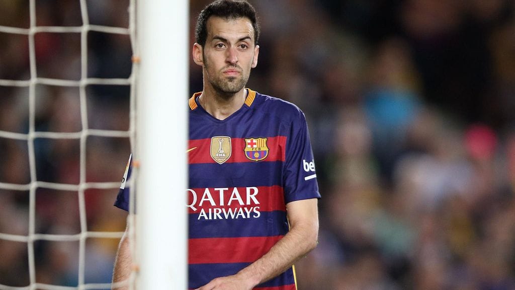 Sergio Busquets debytoi Barcan paidassa vuonna 2008.