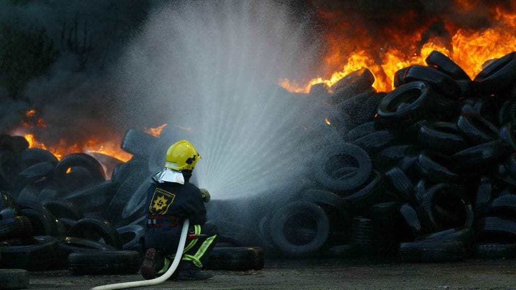 Rengashalli paloi Kestilässä vuonna 2005.
