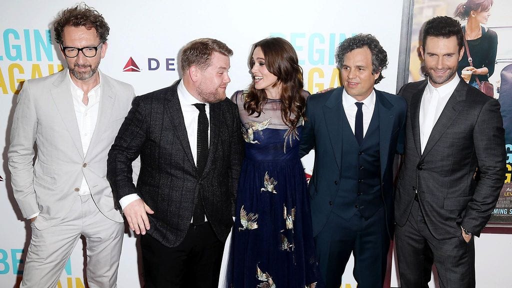 John Carney, James Corden, Keira Knightley, Mark Ruffalo, Adam Levine 25.6.2014