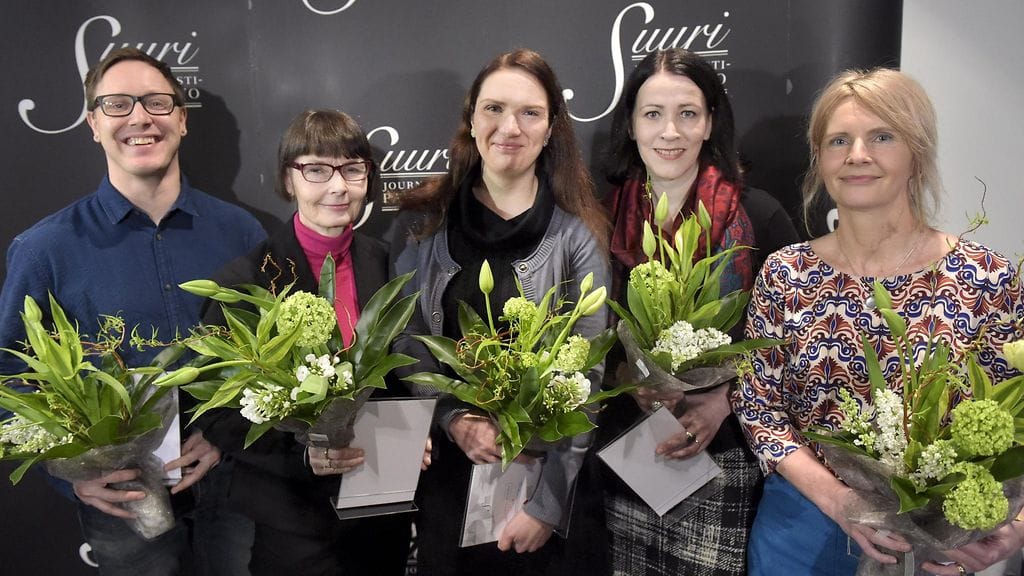 Mikko Hynninen (vas.), Tiina Merikanto, Annukka Roininen, Oili Orispää ja Anne Ali-Hokka