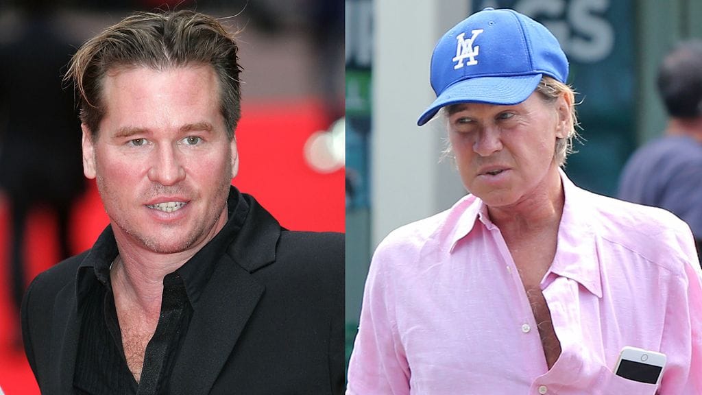 Val Kilmer vuonna 2005 ja vuonna 2016.