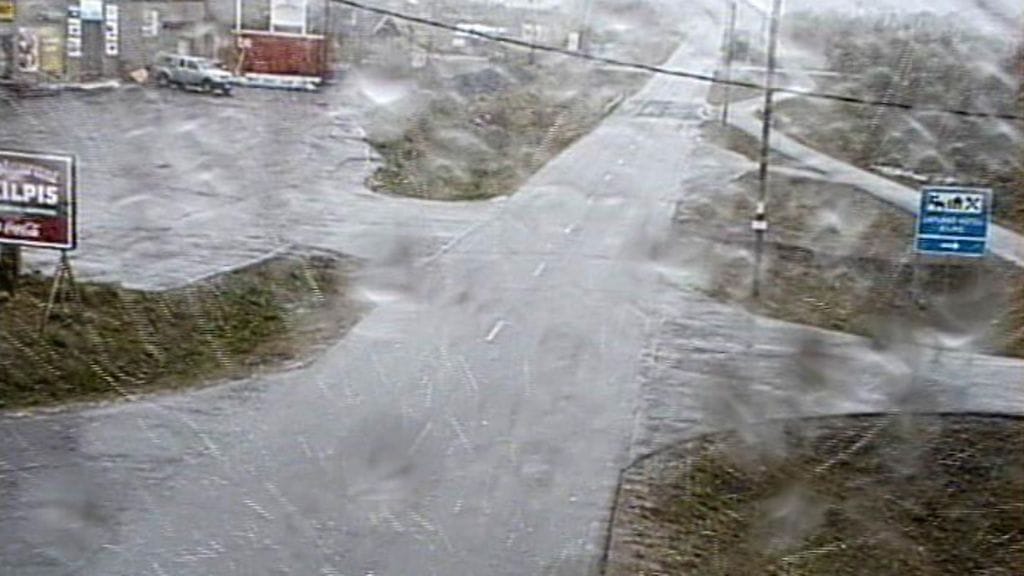 Kilpisjärvellä satoi räntää aamulla 3. kesäkuuta 2016. Kuva: Liikennevirasto