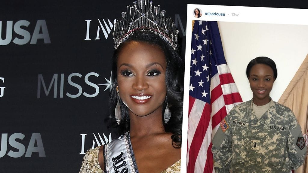 Deshauna Barber on uusi Miss USA. Kuvakaappaus Instagramista.