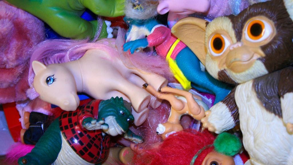 1980- ja 1990-luvun leluja.