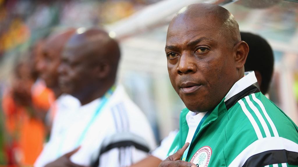 Stephen Keshi Brasilian MM-turnauksessa kesällä 2014.