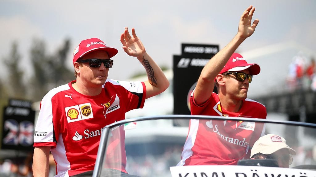 Kimi Räikkönen ja Sebastian Vettel