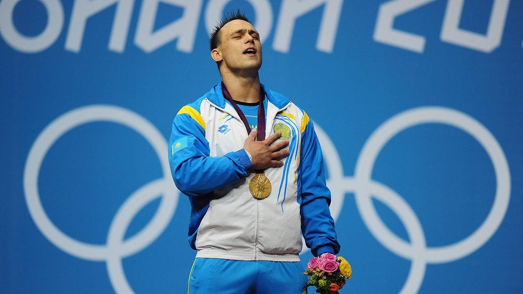 Ilja Iljin Lontoon mitaliseremoniassa.