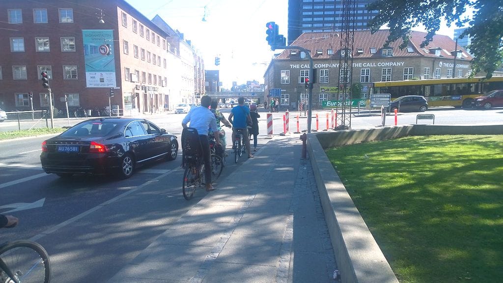 Liikennettä Århusissa, Tanskassa.