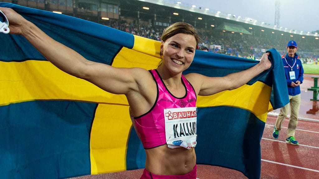 Susanna Kallur oli onnensa kukkuloilla Tukholman Timanttiliigassa.