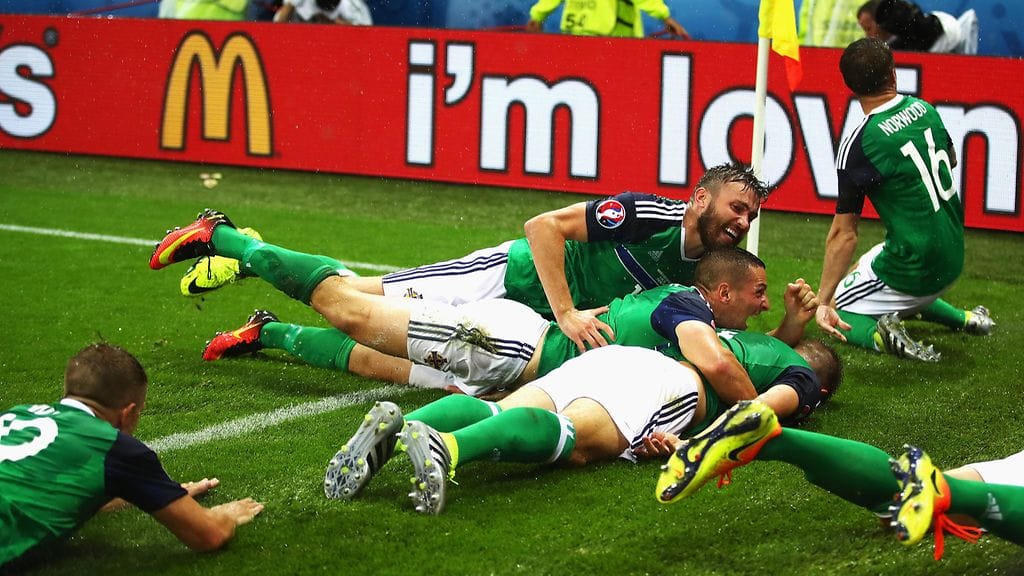 Pohjois-Irlanti viihtyi Ukraina-ottelussa.