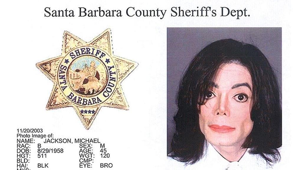 Michael Jackson pidätyskuva 2003