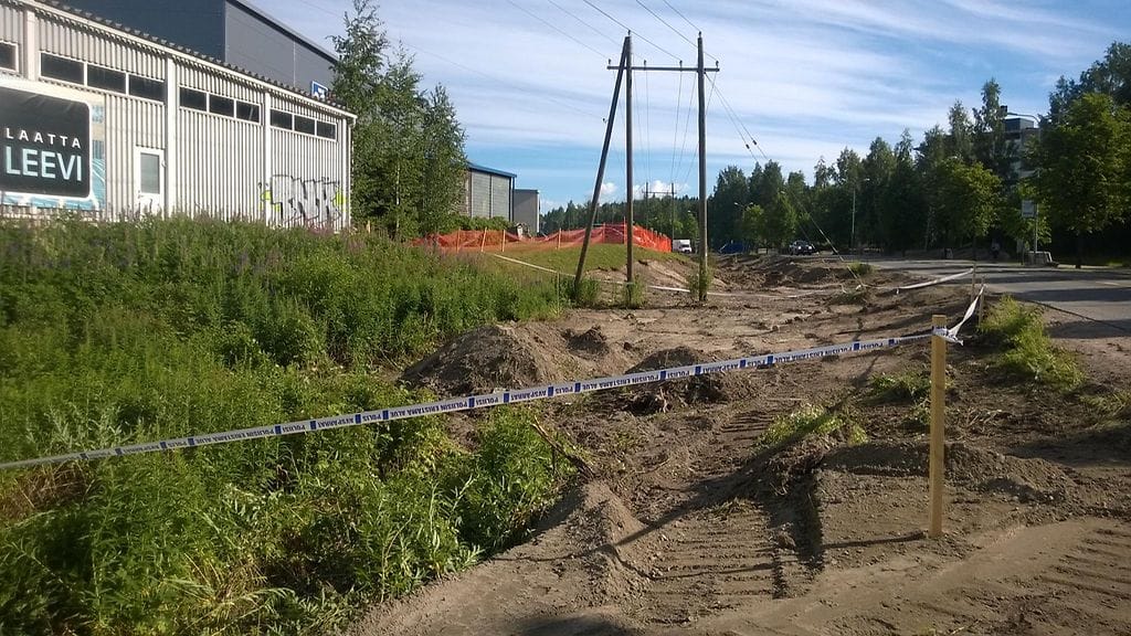 Luukappaleiden löytöpaikka on eristetty.