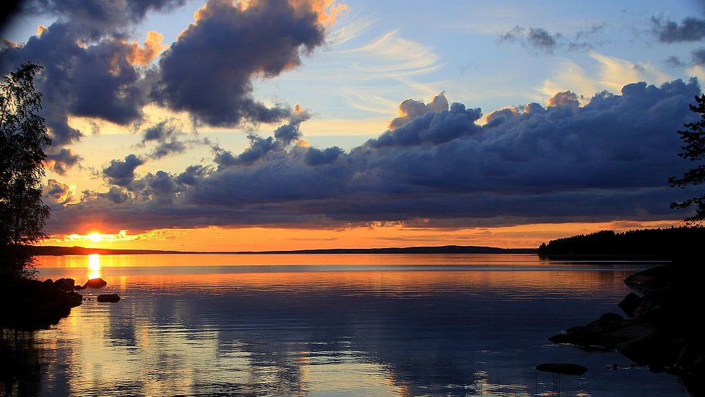 Auringonlasku 22. kesäkuuta 2016. Kuva: Sirpa Jyske, Virrat