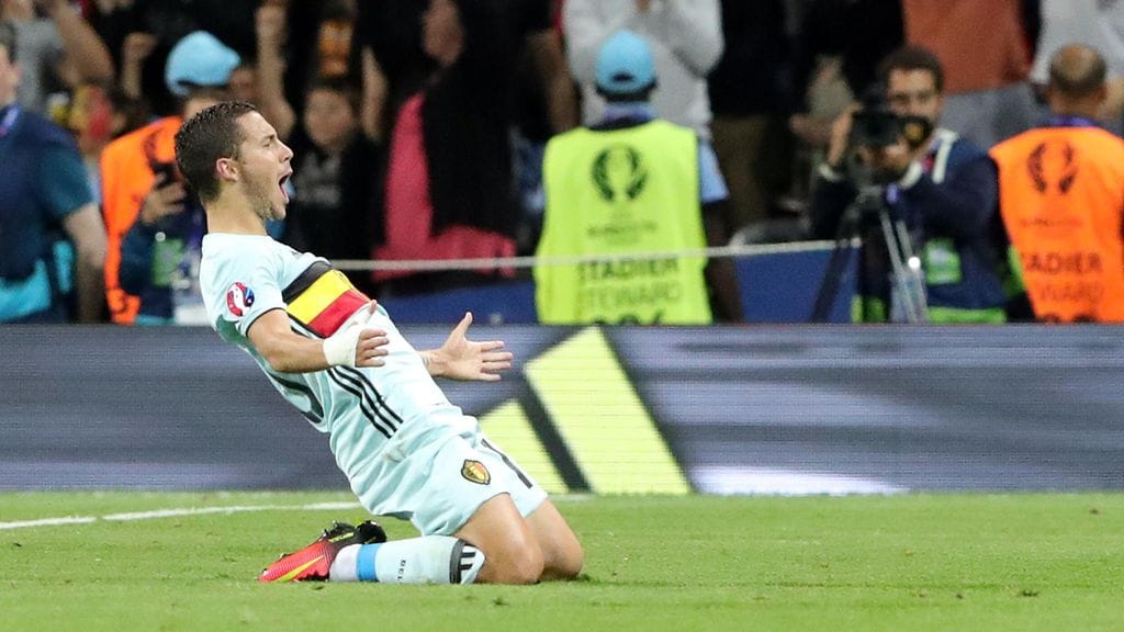 Belgian 3-0-maalin iskenyt Eden Hazard valittiin sunnuntain iltaottelun parhaaksi pelaajaksi.