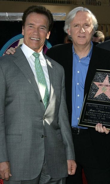 Arnold Schwarzenegger ja James Cameron vuonna 2009