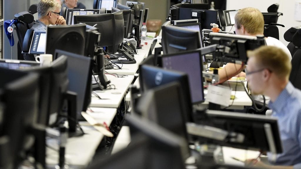 OP-pankin dealing-sali Helsingissä 27. kesäkuuta 2016.