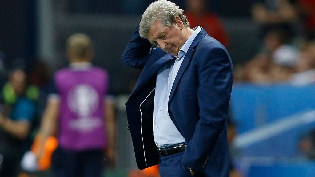 Sokkitappio mietitytti Roy Hodgsonia, joka ilmoitti ottelun jälkeen, ettei hän jatka Englannin päävalmentajana.