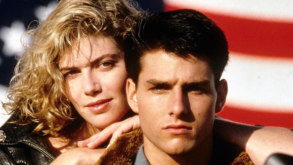 Kelly McGillis ja Tom Cruise Top Gunissa vuonna 1986.