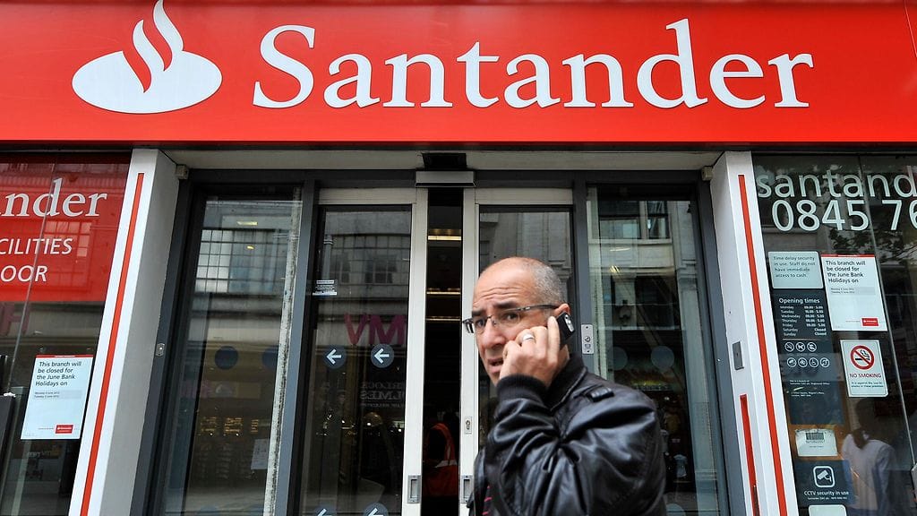 Santander-pankin konttori Lontoossa vuonna 2012.