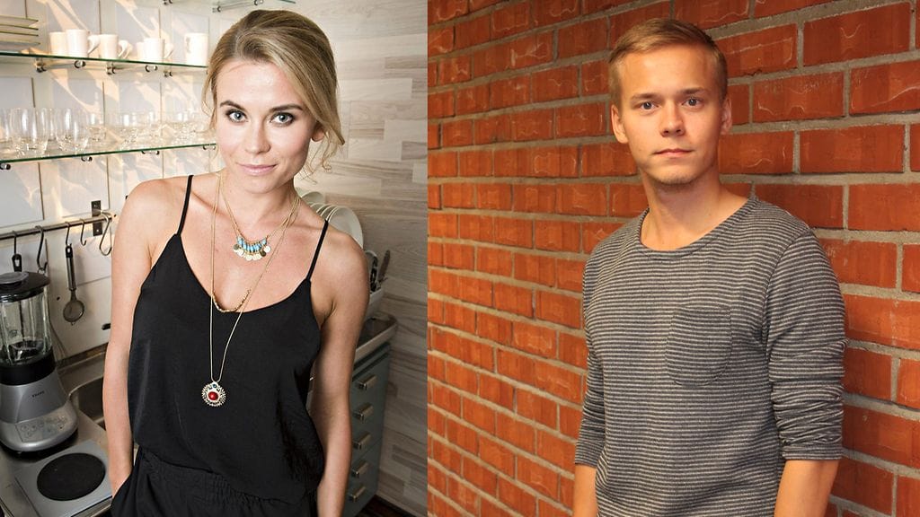 Tiia Elg ja Petteri Paavola tuomaroivat Mr. Gay Finland -kilpailua torstai-iltana Helsingissä.