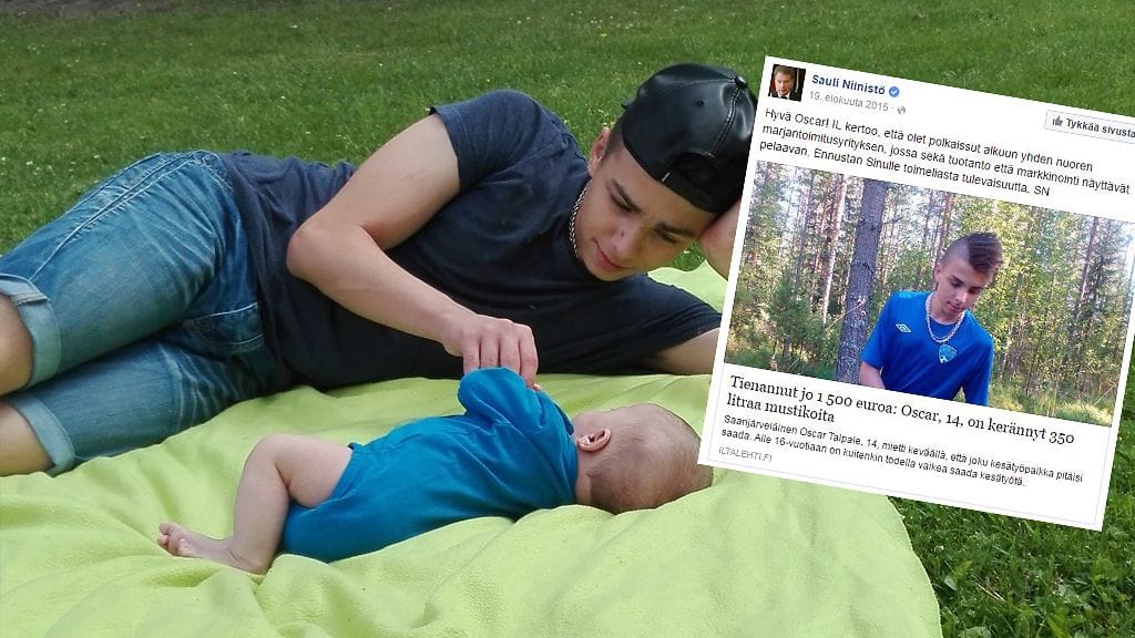 Oscar Taipale kertoo, että huhtikuussa syntynyt pikkuveli sai nimen presidentti Sauli Niinistön mukaan.