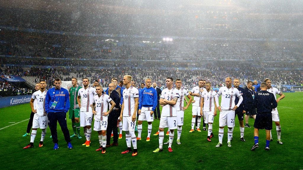 Islannin jalkapallomaajoukkue hyvästeli EM-areenat sunnuntai-iltana.