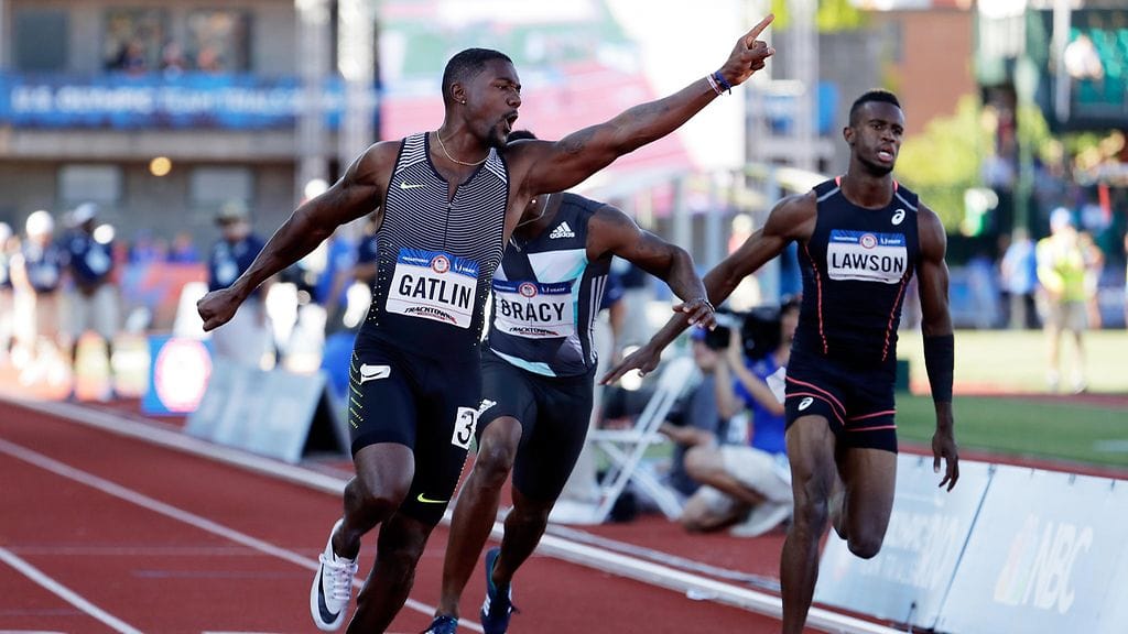 Justin Gatlin revitteli huippuajan Eugenessa.