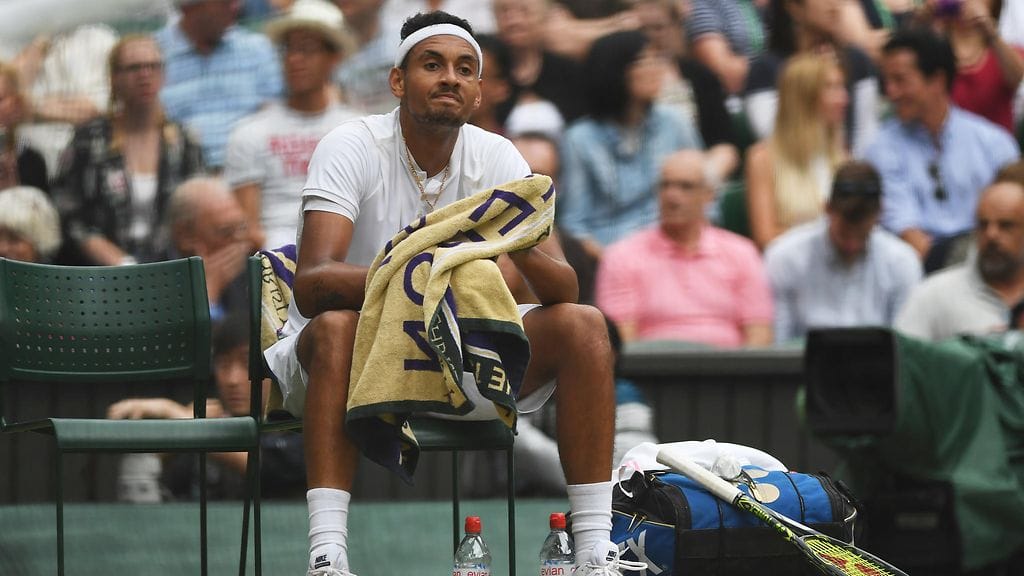 Nick Kyrgios ei ollut pelipäällä maanantaina.