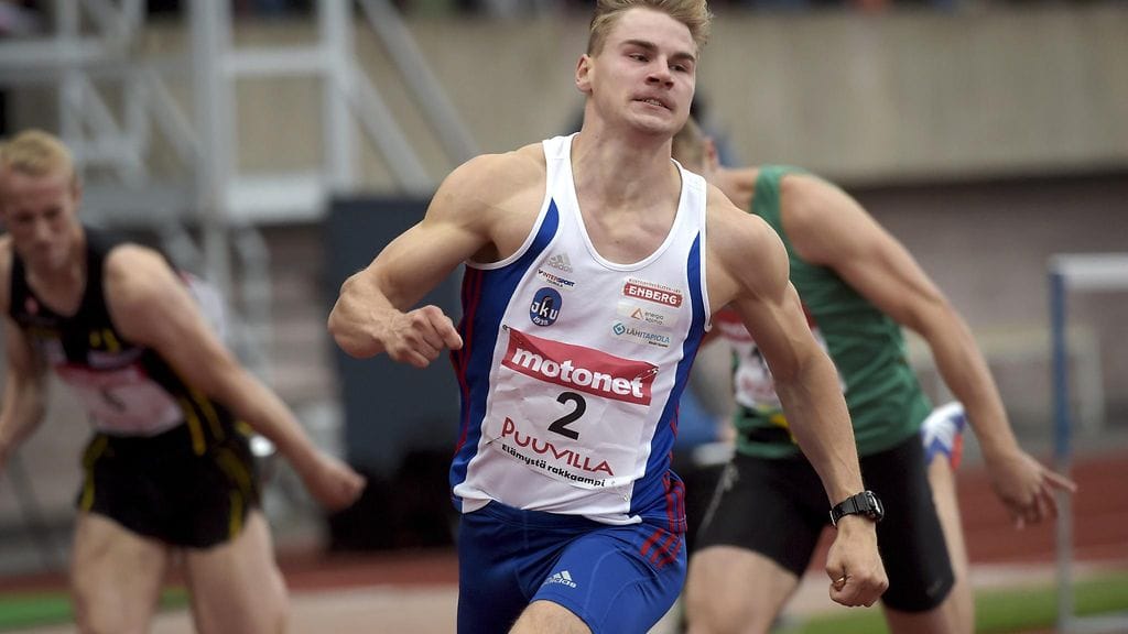 Elmo Lakka Kalevan kisoissa Porissa vuoden 2015 heinäkuussa.
