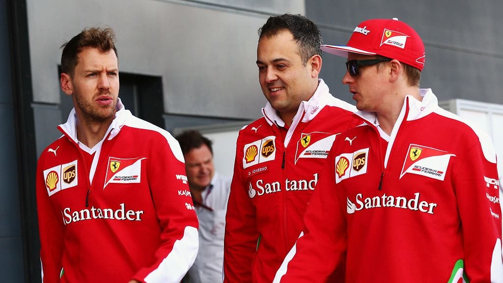 Sebastian Vettel ja Kimi Räikkönen Silverstonessa
