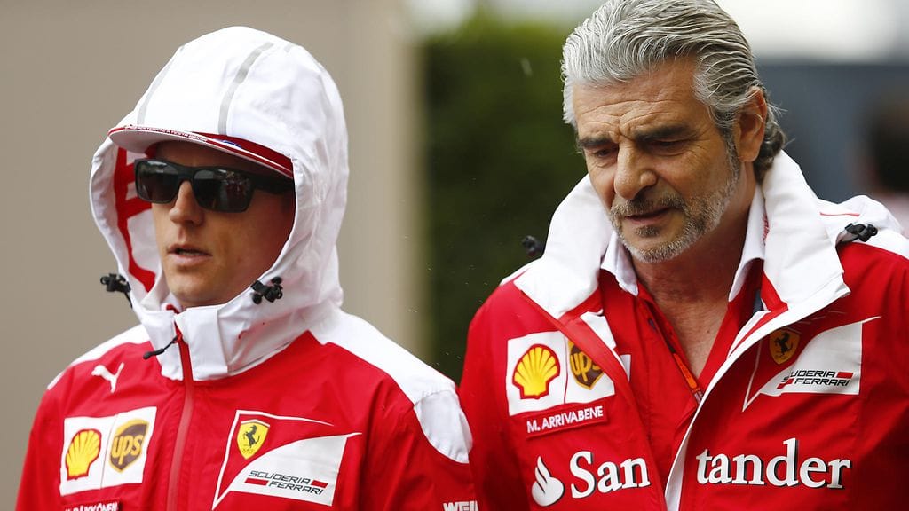 Kimi Räikkönen ja Maurizio Arrivabene