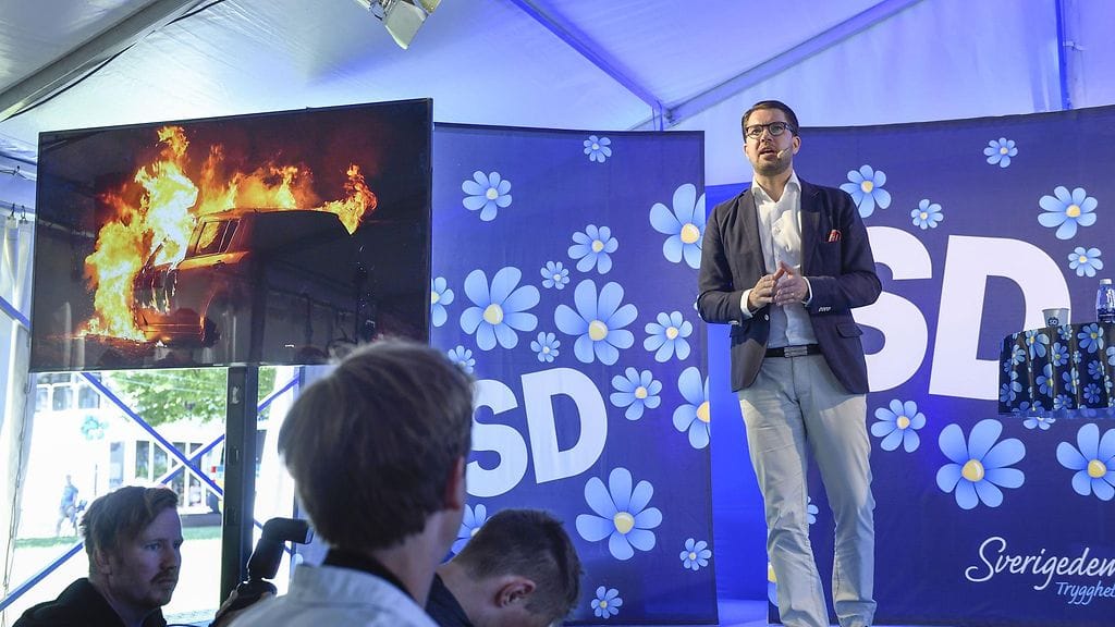 Ruotsidemokraattien puheenjohtaja Jimmie Åkesson.