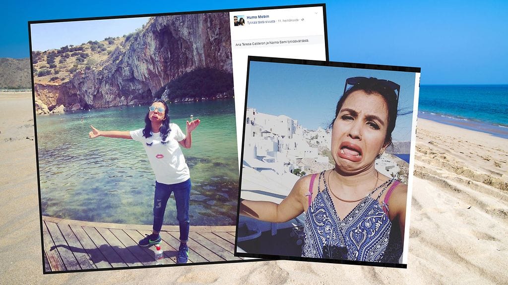 Viisumiongelmien vuoksi ilman miestään häämatkalle lähteneen naisen kuvat ovat nousseet suureen suosioon.